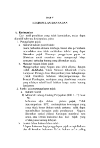 KESIMPULAN DAN SARAN A. Kesimpulan Dari hasil penelitian