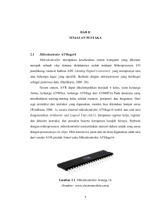 BAB II TINJAUAN PUSTAKA 2.1 Mikrokontroler ATMega16