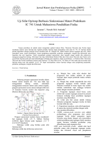 Jurnal Materi dan Pembelajaran Fisika (JMPF)