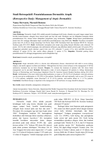 Penatalaksanaan Dermatitis Atopik - Journal of Universitas Airlangga