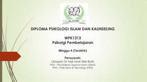 DIPLOMA PSIKOLOGI ISLAM DAN KAUNSELING WPK - al