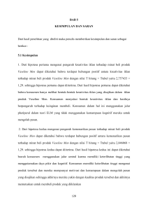 BAB 5 KESIMPULAN DAN SARAN Dari hasil penelitian yang diteliti