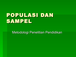 POPULASI DAN SAMPEL