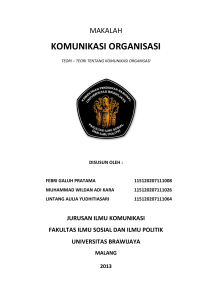 komunikasi organisasi - Blog UB