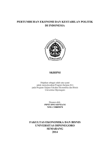 pertumbuhan ekonomi dan kestabilan politik di