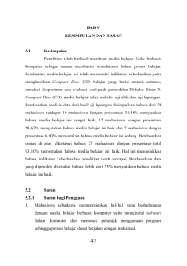 BAB V KESIMPULAN DAN SARAN 5.1 Kesimpulan Penelitian telah