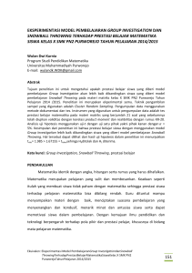 151 eksperimentasi model pembelajaran group investigation dan