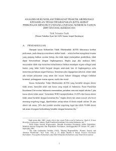 analisis hukum islam terhadap praktik aborsi bagi