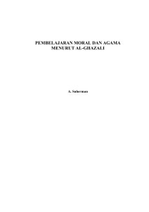 pembelajaran moral dan agama