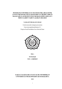 jurnal publikasi - Universitas Muhammadiyah Surakarta