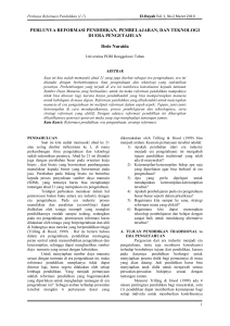 PERLUNYA REFORMASI PENDIDIKAN