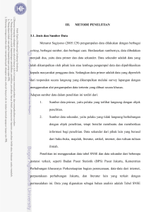 III. METODE PENELITIAN 3.1. Jenis dan Sumber Data Menurut