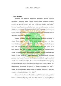 BAB 1 : PENDAHULUAN 1.1 Latar Belakang Kebutaan dan