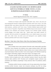 analisis faktor-faktor yang mempengaruhi keputusan