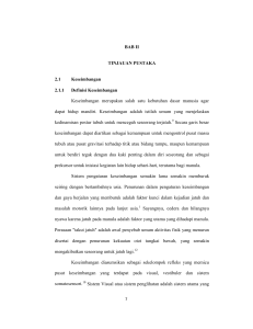 7 BAB II TINJAUAN PUSTAKA 2.1 Keseimbangan 2.1.1 Definisi