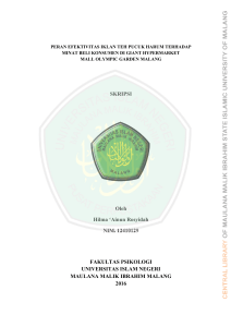 SKRIPSI Oleh Hilma `Ainun Rosyidah NIM. 12410129 FAKULTAS