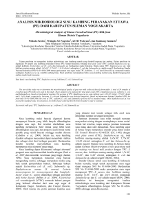 analisis mikrobiologi susu kambing peranakan ettawa