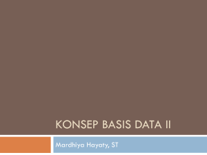 Konsep Basis Data II - E