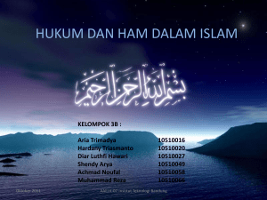 HUKUM DAN HAM DALAM ISLAM