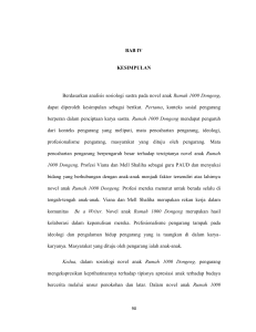 BAB IV KESIMPULAN Berdasarkan analisis sosiologi sastra pada