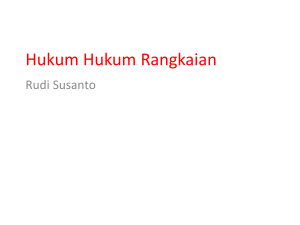 Hukum Hukum Rangkaian - Di Sini Rudi Susanto