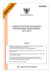 survei statistik keuangan perusahaan pasar modal