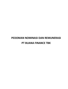 PEDOMAN NOMINASI DAN REMUNERASI PT BUANA FINANCE TBK