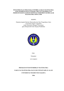 pengembangan perangkat pembelajaran matematika pada