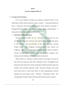 62 BAB V ANALISA PERBANDINGAN A. Persamaan dan