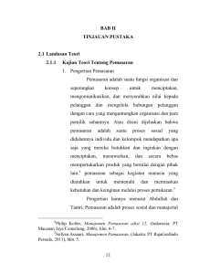 11 BAB II TINJAUAN PUSTAKA 2.1 Landasan Teori 2.1.1 Kajian