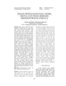 desain optimalisasi panel listrik digital satu phasa