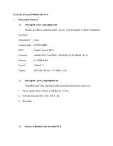 MENJALANKAN PROGRAM NS-3 1. Rancangan Simulasi 1.1