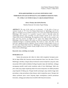 Jurnal Kajian Manajemen Bisnis Volume 2, Nomor - e