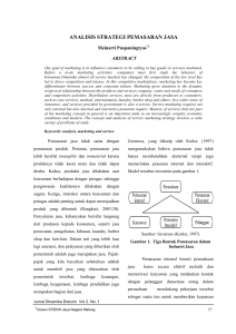 Analisis tentang Strategi Pemasaran Jasa