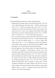 BAB V. KESIMPULAN DAN SARAN 5.1 Kesimpulan