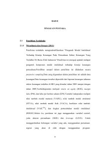 BAB II TINJAUAN PUSTAKA 2.1 Penelitian Terdahulu 2.1.1