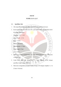 46 BAB III PEMBUATAN ALAT 3.1 Spesifikasi Alat 1. Alat yang