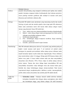 Multiple Sclerosis Definisi penyakit demyelinating yang