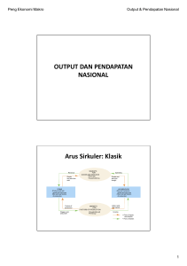 OUTPUT DAN PENDAPATAN NASIONAL Arus Sirkuler