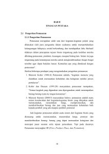 BAB II TINJAUAN PUSTAKA 2.1 Pengertian Pemasaran 2.1.1