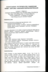 Dasar-dasar patofisiologi gangguan irama jantung takikardi