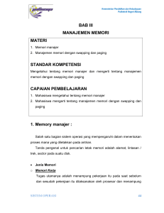 BAB III MANAJEMEN MEMORI MATERI STANDAR