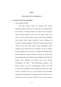 BAB IV PENYAJIAN DAN ANALISIS DATA A. Gambaran Umum