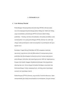 I. PENDAHULUAN A. Latar Belakang Masalah Perkembangan ilmu