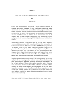 ABSTRACT ANALYSIS OF SEA WATER QUALITY AT LAMPUNG