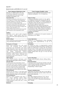 Appendix 1 Medical brochure of BENZOLAC