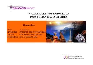 analisis efektifitas modal kerja pada pt. dian graha elektrika