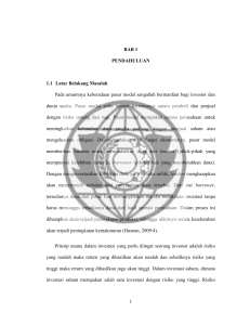 1 BAB 1 PENDAHULUAN 1.1 Latar Belakang Masalah Pada