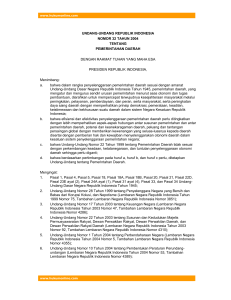 undang-undang republik indonesia nomor 32 tahun 2004 tentang