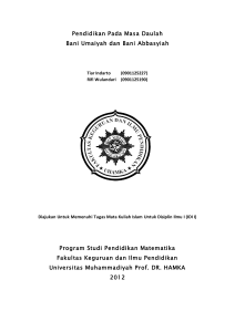 Pendidikan Pada Masa Daulah Bani Umaiyah